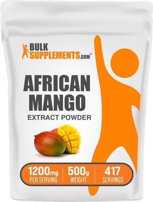 BulkSupplements.com African Mango Extract Powder - Irvingia Gabonensis, African Mango Supplements, African Mango Powder - Gluten Free, 1200mg per Serving, 500g (1.1 lbs) (Pack of 1)