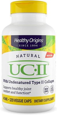 Healthy Origins UC-II, 40 mg - Premium Collagen Supplement for Joint Health, Mobility &amp; Flexibility - Undenatured Type II Collagen - Gluten-Free &amp; Non-GMO Supplement - 120 Veggie Caps