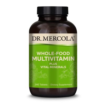 Dr. Mercola Whole Food Multivitamin Plus Vital Minerals Dietary Supplement, 30 Servings (240 Tablets)