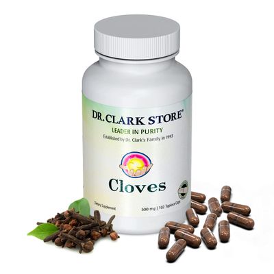 Dr Clark Store Cloves Vegetarian, 500mg, 102 Tapioca Capsules - Helps Maintain Liver Performance and Blood Circulation