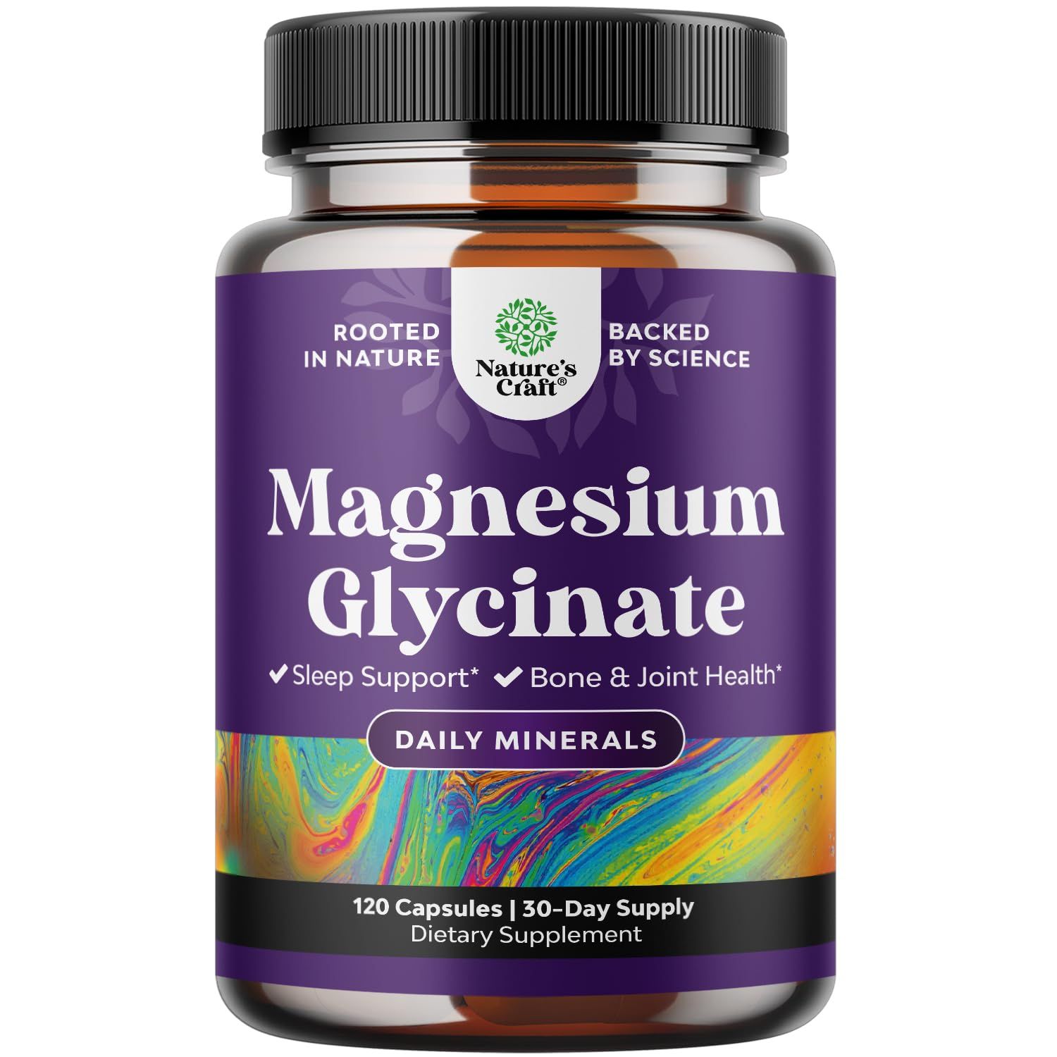 Pure Magnesium Glycinate 400mg Per Serving - Vegan High Absorption Chelated Magnesium Capsules for Women &amp; Men with Elemental Magnesium 400mg for Mood Sleep and Relaxation Support - 30 Servings