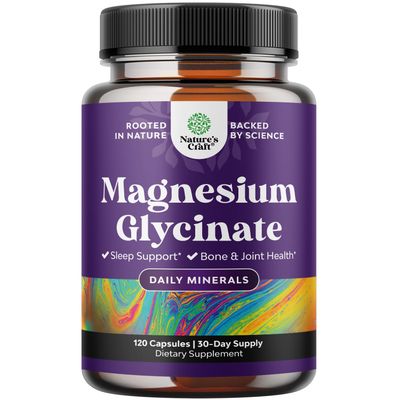 Pure Magnesium Glycinate 400mg Per Serving - Vegan High Absorption Chelated Magnesium Capsules for Women &amp; Men with Elemental Magnesium 400mg for Mood Sleep and Relaxation Support - 30 Servings