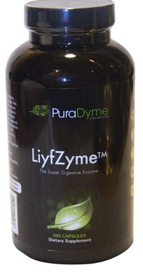 PuraDyme LiyfZyme Plant Based Digestion and Dietary Supplement - 500 Veggie Capsules. by Lou Corona