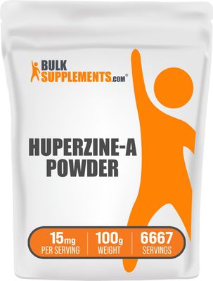 BulkSupplements.com Huperzine A Powder - Pure Huperzine Supplement, Nootropic &amp; for Cognitive Health - 15mg of Huperzia Serrata Powder per Serving, Gluten Free (100 Grams - 3.5 oz)