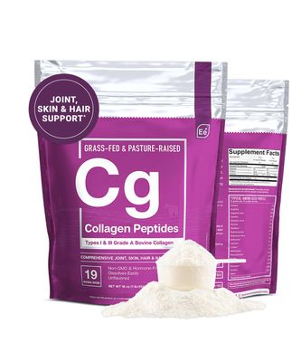 Essential Elements Hydrolyzed Collagen Peptides Powder - Supplement for Joint, Skin, Hair, &amp; Nail Support Types I III Non-GMO, Hormone-Free, Grass-Fed 41 Servings