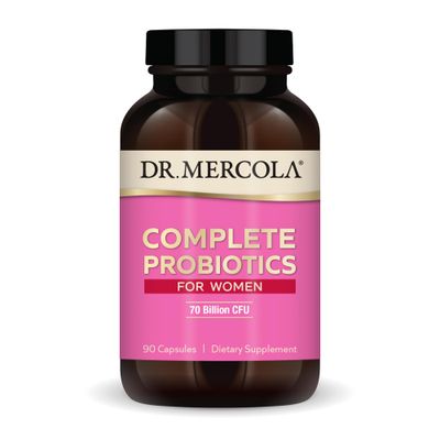 Dr. Mercola Complete Probiotics for Women 70 Billion CFU, 90 Servings (90 Capsules), Dietary Supplement, Supports Digestive Health, Non GMO