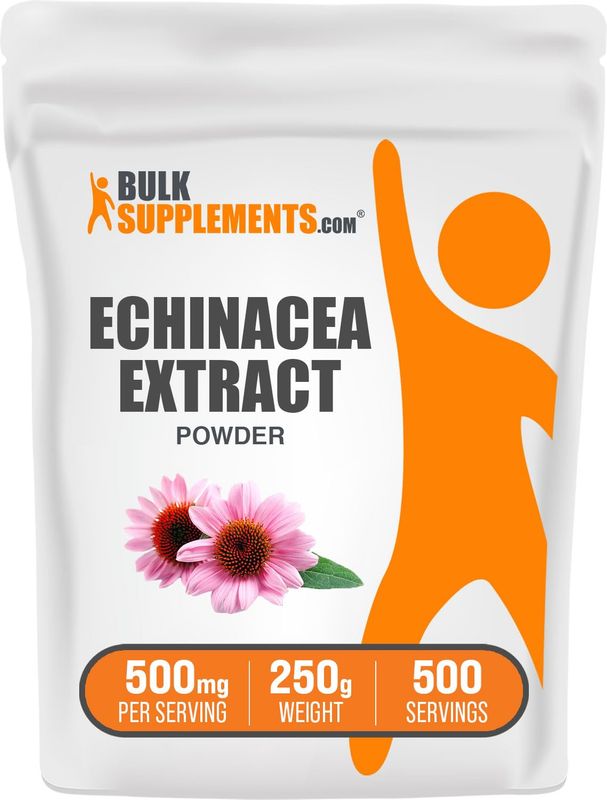 BulkSupplements.com Echinacea Extract Powder - Echinacea Supplement, Herbal Supplement for Immune Support - Vegan &amp; Gluten Free, 500mg per Serving, 250g (8.8 oz) (Pack of 1)