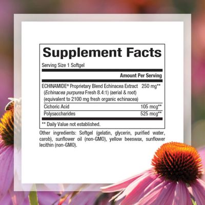 Natural Factors, Echinamide, Echinacea Supplement for Immune and Wellness Support, 60 Softgels