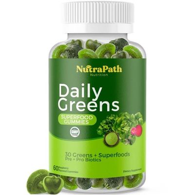 Superfood Daily Greens Gummies - Fruits, Veggies, and Super Foods for Immunity, Energy - 60 Gummies