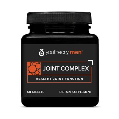 Youtheory Men&#39;s Joint Complex - Hydrolyzed Collagen Supplement for Men with Boswellia Extract, Turmeric &amp; Ginger - Joint Support Supplement - Dairy, Soy &amp; Gluten Free - 60 Tablets