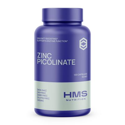 Zinc Picolinate 50mg Vegan Capsules - Highly Absorbable (Chelated) Immune Support Supplement for Men and Women -120 Capules, 4 Month Supply