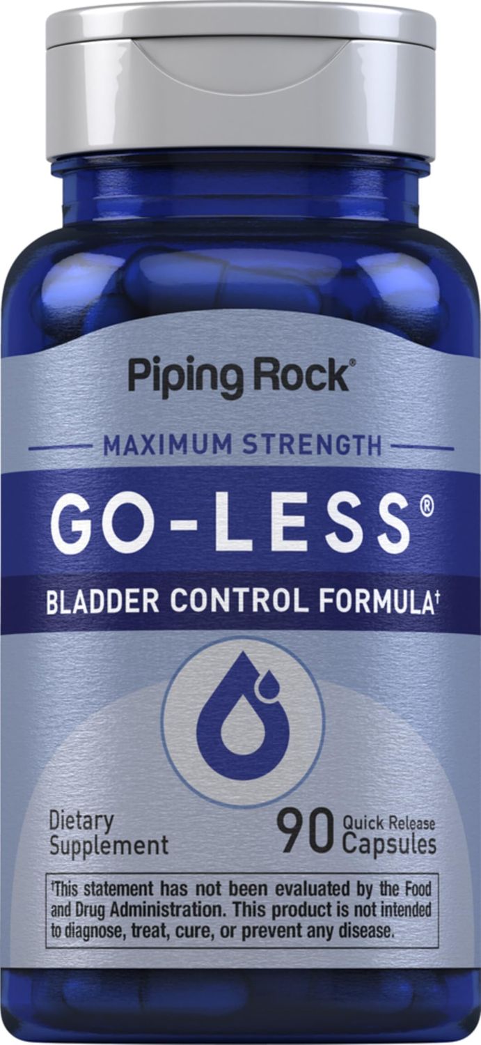 Piping Rock Bladder Control Pills | 90 Capsules | Go Less Bladder Health Formula | Maximum Strength for Men and Women | Non-GMO, Gluten Free Supplement