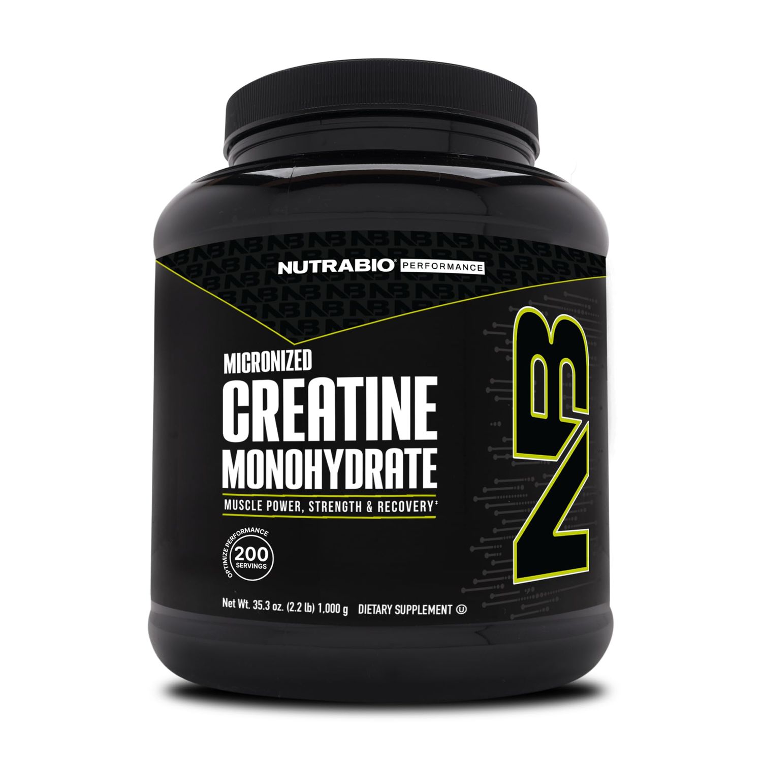 NutraBio Pure Creatine Monohydrate Powder Supplement, Unflavored, (1000 g) - Supports Bulk Muscle Energy, Recovery, and Strength - HPLC Tested Pure Grade Creatine Powder Supplement for Men and Women