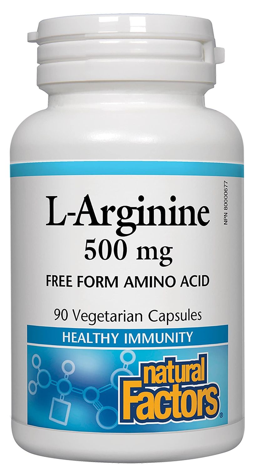 Natural Factors - L-Arginine, Supports Muscle Metabolism, 90 Vegetarian Capsules