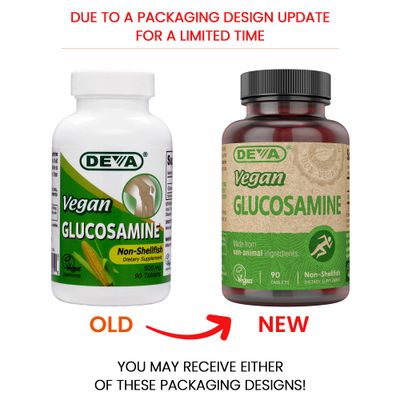 DEVA Vegan Vitamins Glucosamine Tablets, 90-Count Bottle