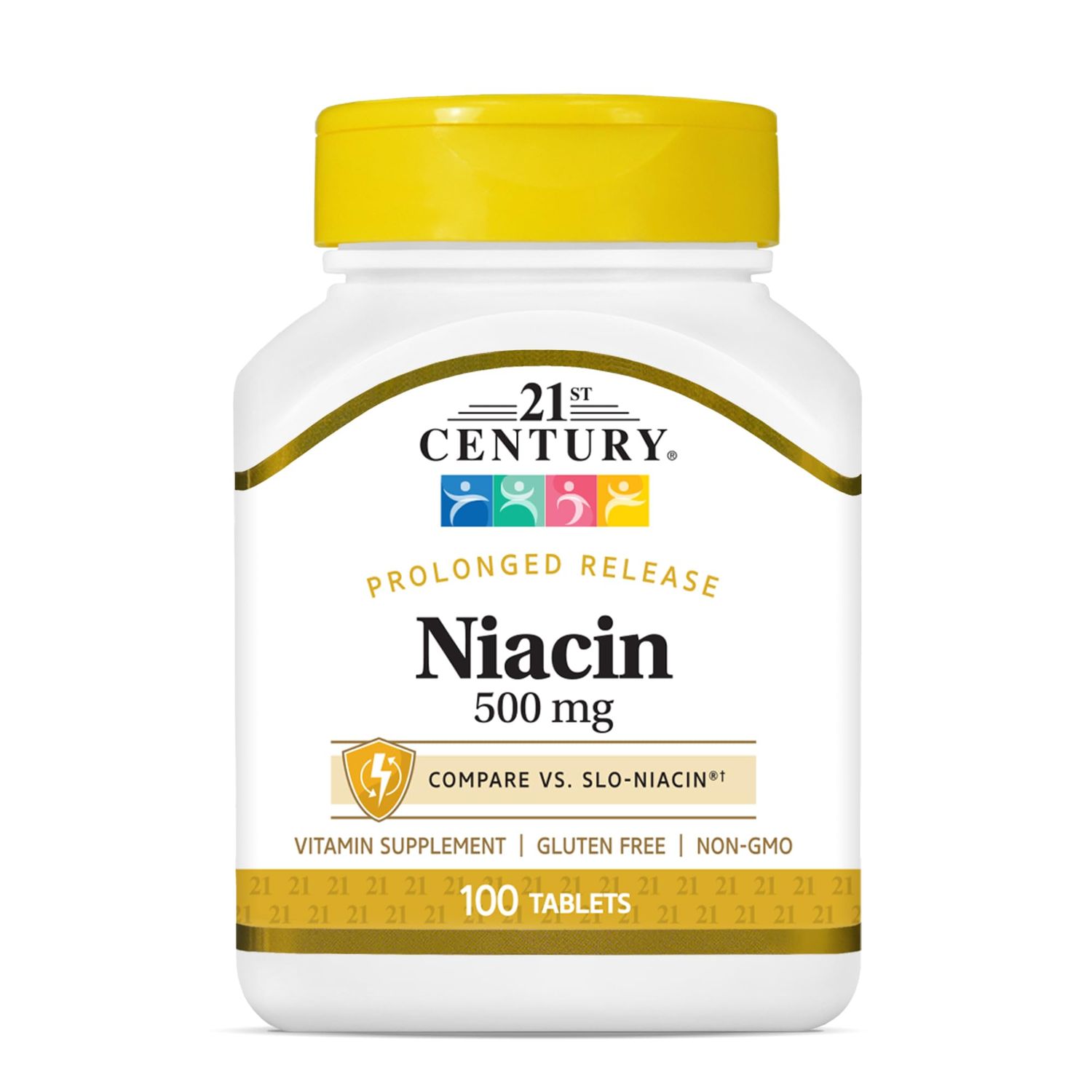 21st Century Niacin 500 mg Prolonged Release Tablets, 100 Count (27474)