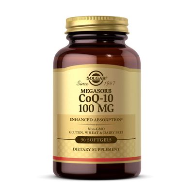Solgar Megasorb CoQ-10 100 mg, 90 Softgels - Supports Heart Function &amp; Healthy Aging - Coenzyme Q10 Supplement - Enhanced Absorption - Non-GMO, Gluten Free, Dairy Free - 90 Servings