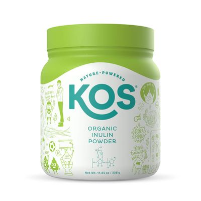 KOS Organic Inulin Powder, Unflavored &amp; Unsweetened Superfood - Vegan Inulin for Prebiotic Intestinal Support, Digestive Health Promoting - USDA Certified, Non-GMO, Soy &amp; Gluten-Free, 112 Servings Bag