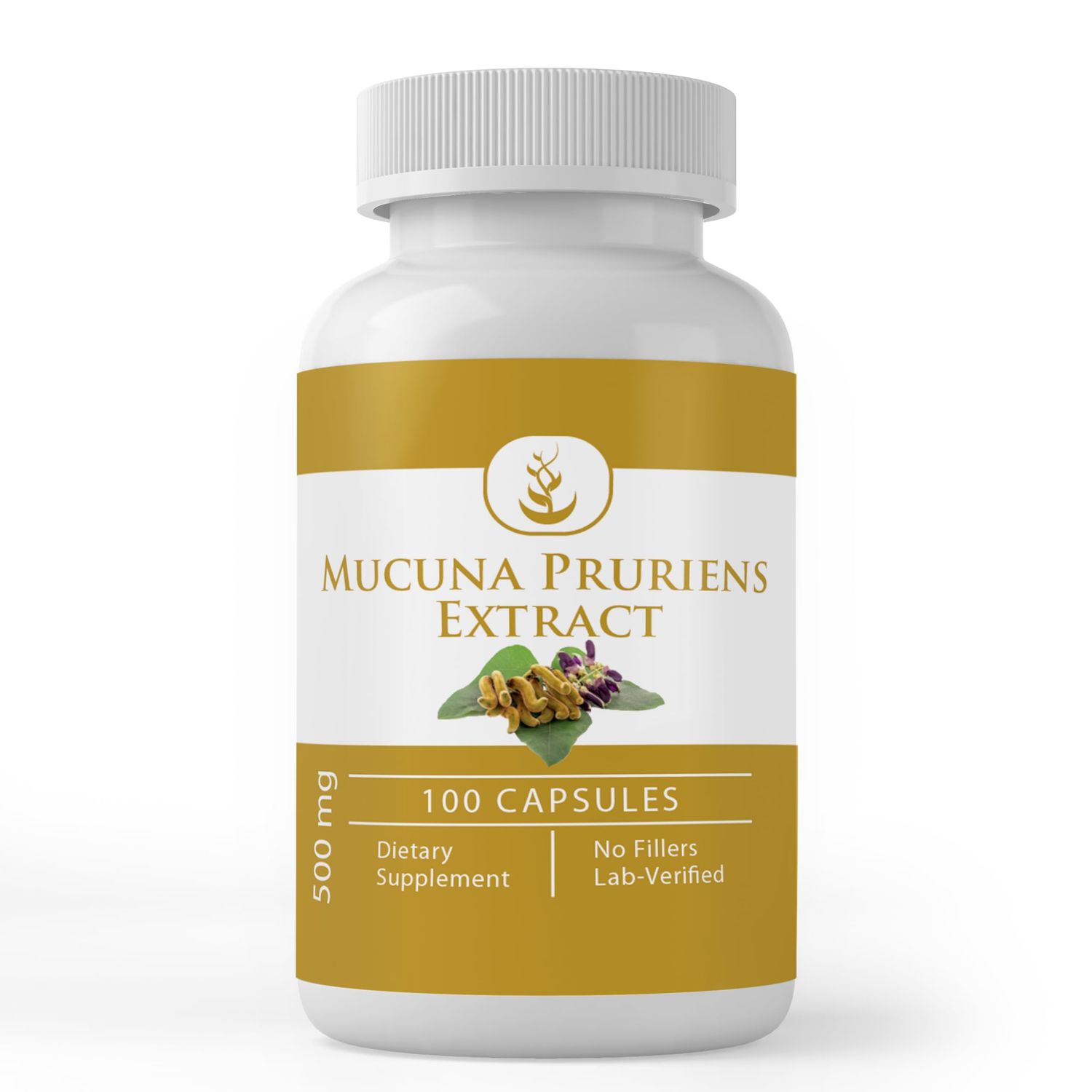 PURE ORIGINAL INGREDIENTS Mucuna Pruriens, (100 Capsules) Always Pure, No Additives Or Fillers, Lab Verified