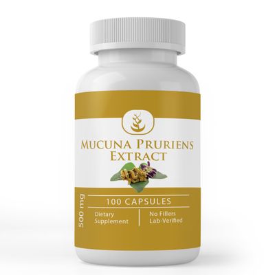 PURE ORIGINAL INGREDIENTS Mucuna Pruriens, (100 Capsules) Always Pure, No Additives Or Fillers, Lab Verified