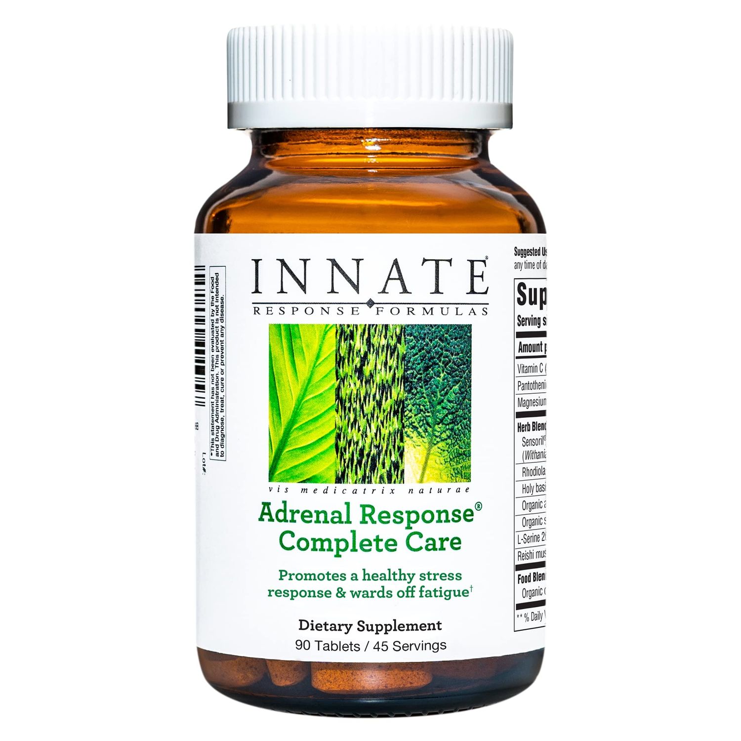 INNATE Response Formulas Adrenal Response Complete Care - With Ashwagandha - Promotes Optimal Stress Response - Wards Off Fatigue - Vegetarian, Gluten-Free, Non-GMO, Kosher - 90 tablets (45 Servings)