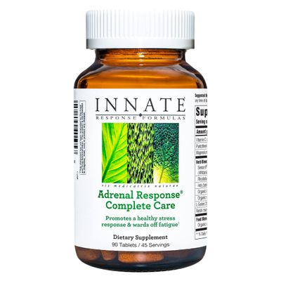 INNATE Response Formulas Adrenal Response Complete Care - With Ashwagandha - Promotes Optimal Stress Response - Wards Off Fatigue - Vegetarian, Gluten-Free, Non-GMO, Kosher - 90 tablets (45 Servings)