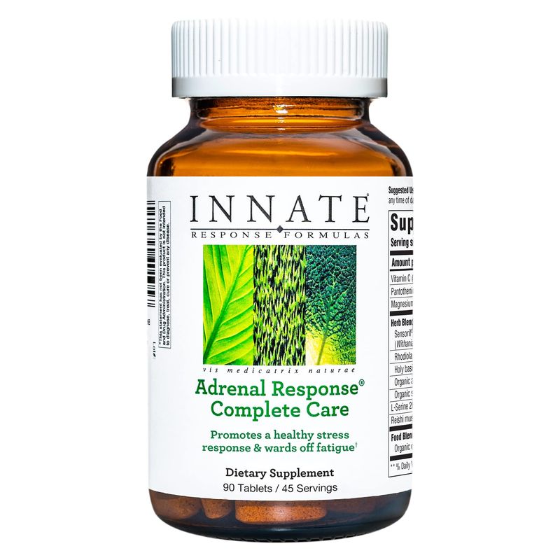 INNATE Response Formulas Adrenal Response Complete Care - With Ashwagandha - Promotes Optimal Stress Response - Wards Off Fatigue - Vegetarian, Gluten-Free, Non-GMO, Kosher - 90 tablets (45 Servings)