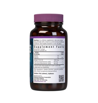 BlueBonnet Nutrition Omega-3 Salmon Oil Softgels, 90 Count