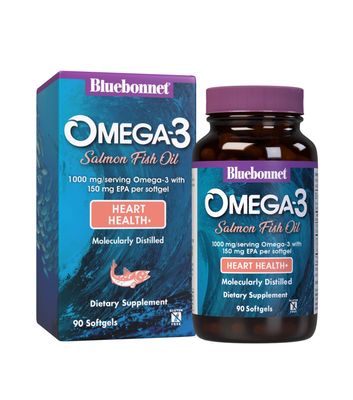 BlueBonnet Nutrition Omega-3 Salmon Oil Softgels, 90 Count