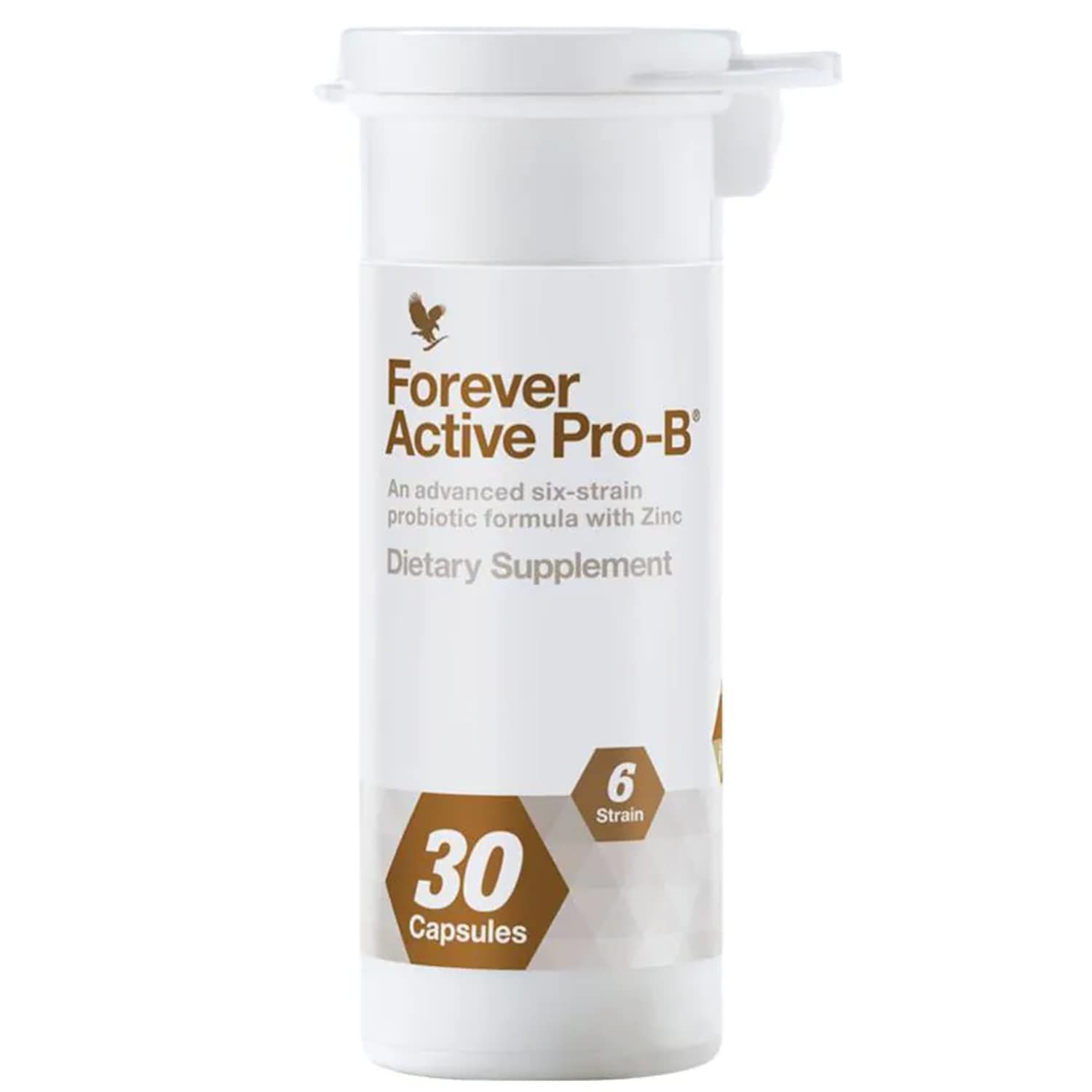 Forever Living - Forever Active Pro-B - Advanced Probiotic for Digestive Health - 8Billion CFU, 6 Synergistic Strains, Soy &amp; Gluten Free - 30 Capsules