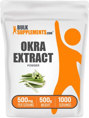 BulkSupplements.com Okra Extract Powder - High Fiber Supplements - Digestion Supplement - Bowel Movement Supplements (500 Grams - 1.1 lbs)