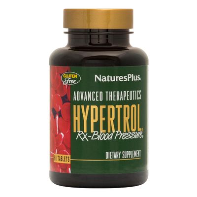 Natures Plus Advanced Therapeutics Hypertrol Rx Blood Pressure - 60 Vegetarian Tablets - Magnesium &amp; Chromium Supplement with Botanical Herbs - Gluten-Free - 30 Servings