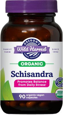 Oregon&#39;s Wild Harvest Schisandra Organic Herbal Supplement, 90 Count