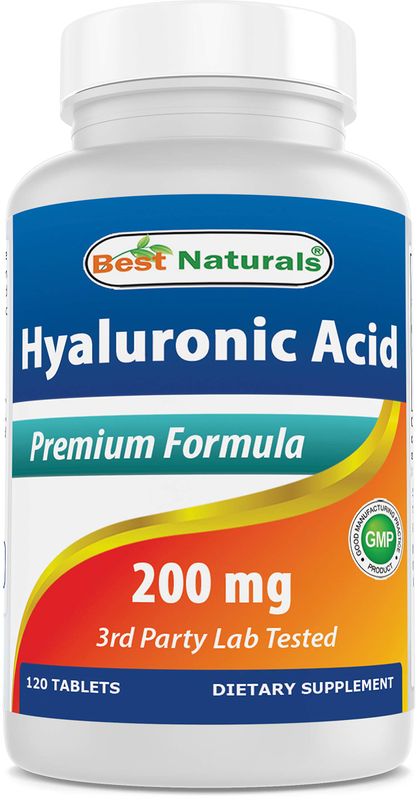 Best Naturals Hyaluronic Acid 200 mg 120 Tablets (Non-GMO, Gluten Free) - Promotes Youthful Healthy Skin &amp; Healthy Joint Function (120 Count (Pack of 1))