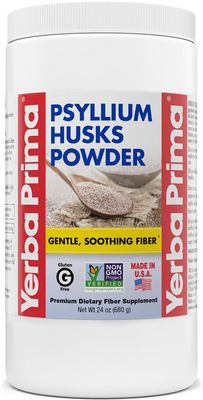 Yerba Prima Psyllium Husk Powder - 24 oz - Fine Ground, Unflavored, Sugar Free - Natural Fiber Supplement - Also for Baking - Contains Both Soluble &amp; Insoluble Bulk for Regularity Support