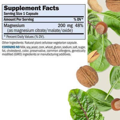 Andrew Lessman Magnesium Intensive Care 250 Capsules - 200mg Mild Ultra-Soluble Magnesium, Supports Nerves, Muscles, Brain and Heart, No Additives, Gentle to Even The Most Sensitive Stomachs