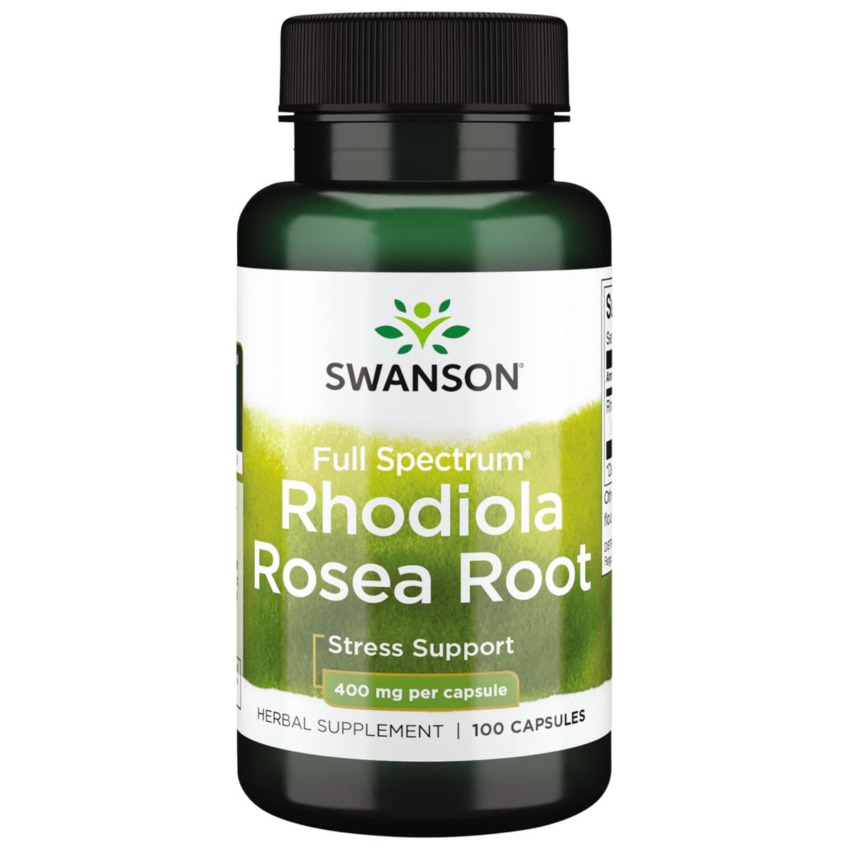 Swanson Premium Brand Rhodiola Rosea Root - Adaptogenic Herb Supplement Promoting Mood Balance &amp; Stress Support - Natural Formula for Energy Support - (100 Capsules, 400mg Each)