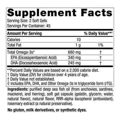 Nordic Naturals Ultimate Omega Jr., Strawberry - 90 Mini Soft Gels - 680 Total Omega-3s with EPA & DHA - Brain Health, Mood, Learning - Non-GMO - 45 Servings