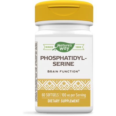Nature&#39;s Way Phosphatidylserine, Supports Brain Function*, 60 Softgels