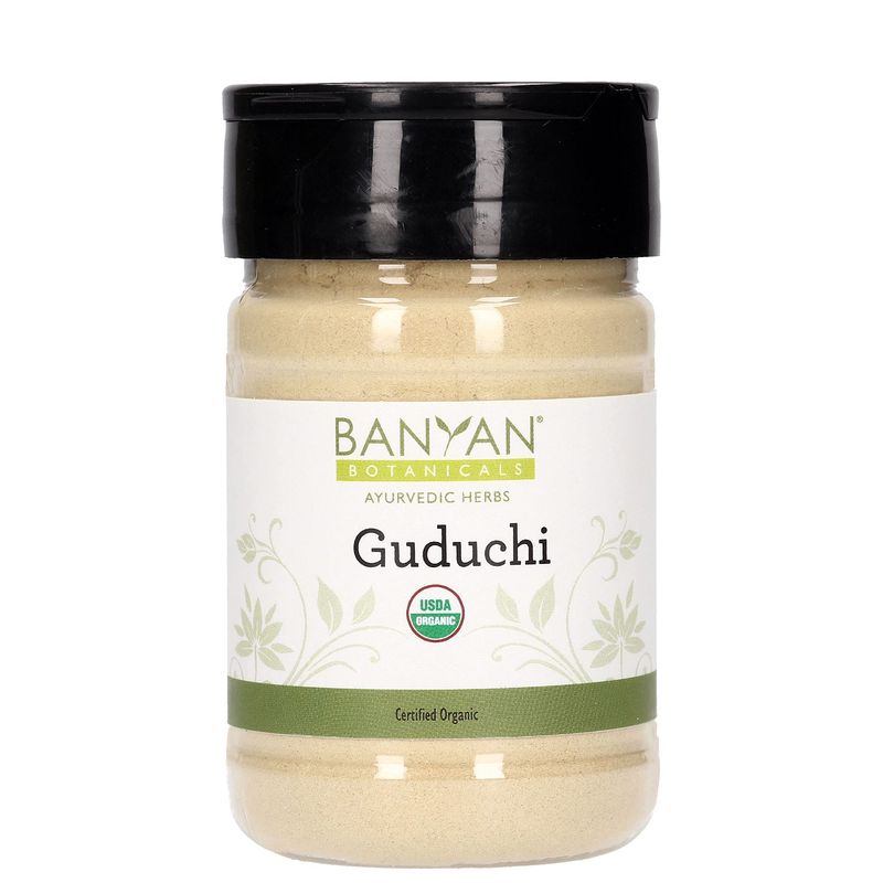 Banyan Botanicals Guduchi Powder - Organic Guduchi Stem Powder (Tinospora Cordifolia) - Supports Healthy Liver Function &amp; Healthy Immune Response* - Spice Jar - Non-GMO Sustainably Sourced Vegan