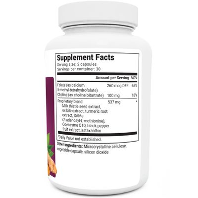 Dr. Berg Liver Cleanse Detox Capsules w/Unique Blend of Milk Thistle, Ox Bile &amp; Folate - Liver Supplement Includes Turmeric, Black Pepper &amp; Choline - 60 Capsules