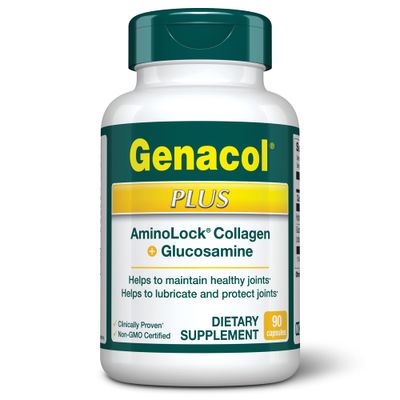 Genacol Glucosamine &amp; Collagen Joint Supplement Glucosamina Colageno Hidrolizado Capsules | Lubricates Joints, Reduces Joint Discomfort, Maintains Optimum Joint Health Plus 90 Capsules