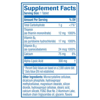 Nervive Nerve Health, Alpha Lipoic Acid, Vitamin B12, B6, B1, 60 Tablets (Packaging May Vary)