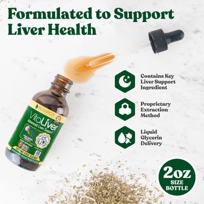 VitaLiver - Liver Health Supplement - Support Liver Cleanse &amp; Detox - Liquid Delivery for Absorption - Milk Thistle, Artichoke, Chanca Piedra, Dandelion &amp; More!