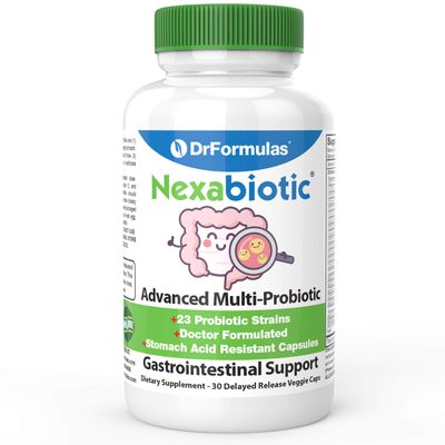 DrFormulas Nexabiotic 23 Multi Probiotic for Women and Men - Dr. formulated with Lactobacillus Acidophilus, Bifidobacterium Infantis, Saccharomyces Boulardii, 17.25 Billion CFUs
