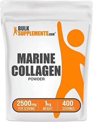 BulkSupplements.com Marine Collagen Powder - Collagen Supplement, Hydrolyzed Collagen Powder, Marine Collagen Peptides Powder - Gluten Free, 2500mg per Serving, 1kg (2.2 lbs) (Pack of 1)