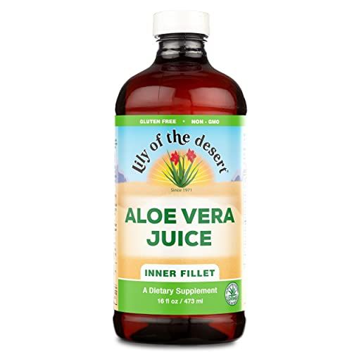 Lily Of The Desert Aloe Vera Juice Drink, Inner Fillet, Vegan Dietary &amp; Immune Support, Gluten Free Liquid Digestive Aid, No Water Added, 16 Fl Oz