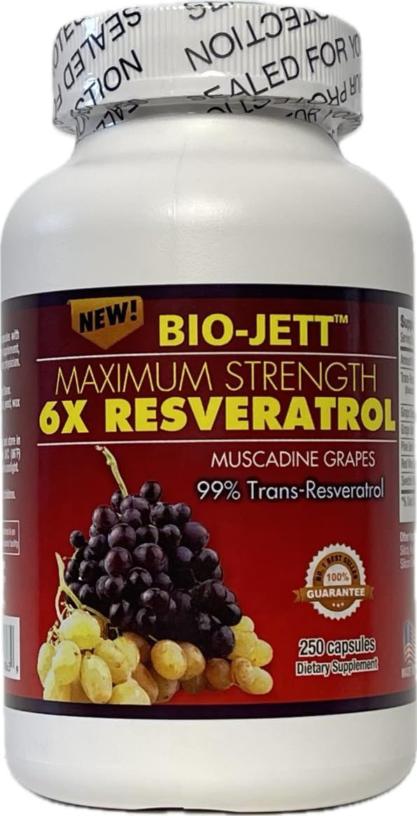 Bio-Jett Maximum Strength 6X Resveratrol 250 Capsules