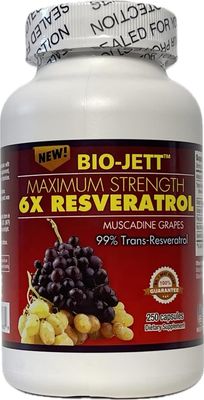 Bio-Jett Maximum Strength 6X Resveratrol 250 Capsules