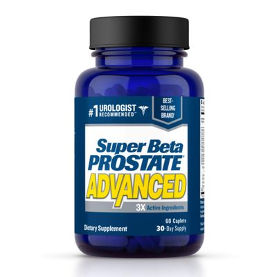 Super Beta Prostate Advanced Prostate Supplement for Men - Reduce Bathroom Trips, Promote Sleep, Support Urinary Health &amp; Bladder Emptying. Beta Sitosterol not Saw Palmetto. (60 Caplets, 1-Bottle)